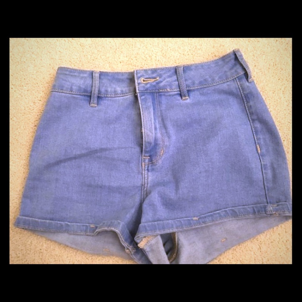 Denim high waist shorts